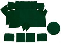 1969-70 Mustang Fastback Nylon Loop Trunk Carpet Set with Boards - Green