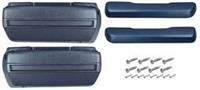 1968-72 Arm Rest Pad Kit Complete Front, dark blue