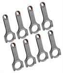 Connecting Rods, 4340, H-Beam, 12-Point, Cap Screw, 5.700 in. Length, Chevy, Small Block, Set of 8