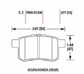 brake pads, rear, Performance ceramic