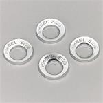 Lug Nut Washers, Steel, Chrome, Offset Round, 1.250 in. O.D., Set of 4