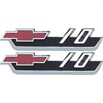 1962 Chevrolet Truck	 Series "10" Front Fender Emblem	 Pair