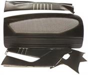 1960 IMPALA 2 DR HARDTOP BLACK/WHITE VINYL-BLACK/WHITE INSERT FRONT & REAR SIDE PANEL SET W/O RAILS