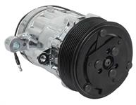 Sanden 706 Style "Peanut" A/C Compressor w/ 8-Rib Serpentine Clutch Pulley - Chrome Finish - SD7B10