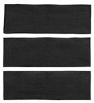1964-68 Mustang Fastback 3 Piece Fold Down Loop Carpet Set - Black