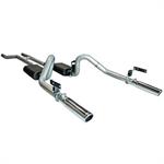 Exhaust, American Thunder, Dual, Steel, Stainless Steel, Polished Stainless Tip, Ford, Kit