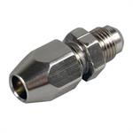 Fitting, Hose End, Tube Adapter, Straight, Male -6 AN Hose to 3/8 in. Tubing, Aluminum, Nickel Plated