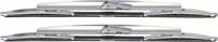 Wiper Blades, Aero-Style, Polished Stainless Steel, Chevy, Pontiac, Pair