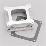 Carburetor Adapter , Aluminum, 2.0 in. Thick, Open, Square Bore Flange to Dominator Mounting Flange