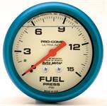 Fuel pressure, 67mm, 0-15 psi, liquid filled
