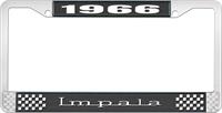 nummerplåtshållare, 1966 IMPALA svart/krom, med vit text