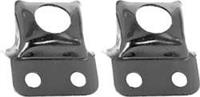 Bumper Brackets, Steel, Black, Rear, Chevy, Front Outer, Set