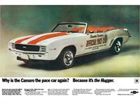 1969 Camaro Pace Car Poster From May '69 Life Magazine Ad