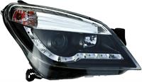 Set Koplampen in DRL-Look passend voor Opel Astra H 2004-2009 - Zwart