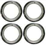 Rally Wheel Trim Ring Set, Stainless Steel With Four Clips