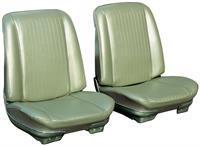 Seat Upholstery, 1968 GTO/Lemans, Front Buckets DI, black