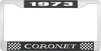 1973 CORONET LICENSE PLATE FRAME - BLACK
