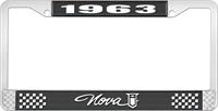 1963 NOVA LICENSE PLATE FRAME STYLE 1 BLACK
