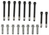 Cylinder Head Fasteners, Original Head Bolt Kits, Hex, Steel, Natural, Chevy, Small Block, Set