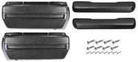 1968-72 Arm Rest Pad Kit Complete Front, black
