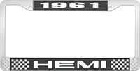 1961 HEMI LICENSE PLATE FRAME - BLACK