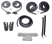 Coupe Body Weatherstrip Kit, With Reproduction Window Felt, For Cars With Deluxe Interior