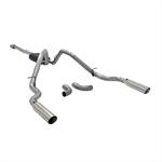 Exhaust System, American Thunder, Cat-back, Single In/Dual Out, Stainless, Natural, Chevy, GMC, 5.3L