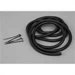 Convoluted Tubing, Flex Wire Cover/Tie, 3/8" x 2,4m, black