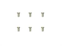 Headlight Assembly Retainer Ring Screws, Steel, Natural, Set of 6