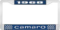 1968 CAMARO LICENSE PLATE FRAME STYLE 1 BLUE