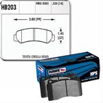 brake pads, rear, HPS