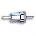 Fuelfilter 8mm, 40 Micron, Chrome