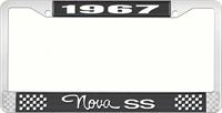 1967 NOVA SS LICENSE PLATE FRAME STYLE 3 BLACK