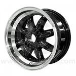 Rose Petal Wheel, Black/Silver, 6x12"