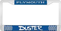 PLYMOUTH DUSTER LICENSE PLATE FRAME - BLUE