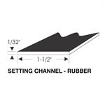Sash channel liner 1/32 rubber