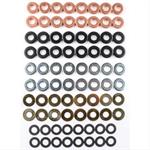 Rocker Arm Shaft Shims, Steel, 0.100 in., 0.050 in., 0.025 in, Chevy Big Block, Set of 3