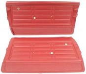 1966 IMPALA & SS 2 DOOR COUPE / CONVERTIBLE RED NON-ASSEMBLED FRONT DOOR PANELS