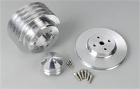 Pulley Kit, Billet aluminum, V-belt