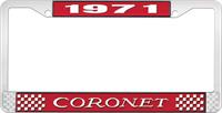 nummerplåtshållare 1971 coronet - röd