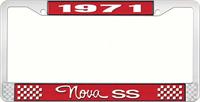1971 NOVA SS LICENSE PLATE FRAME STYLE 3 RED
