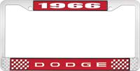 1966 DODGE LICENSE PLATE FRAME - RED