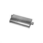 Muffler, Quiet-Flow 3, 2 1/4 in. Inlet, 2 1/4 in. Outlet, Stainless Steel