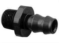 NPT To Nipple, Twist-Tite, Straight, Male 3/8 in. NPT to -8 AN Hose Barb, Aluminum, Black Anodized, Each