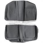 Black / Black With Silver Welt Rear Vinyl Seat Upholstery