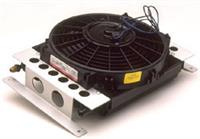 Oilcooler with Electrical Fan 406x254x98mm ( An8 Male ) 8 Lines