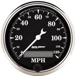 Speedometer 80mm 0-120mph Old Tyme Black Electronic