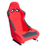 Sport seat 'BW' - Red - Non-reclinable back-rest - incl. slides