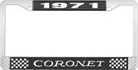 1971 CORONET LICENSE PLATE FRAME - BLACK