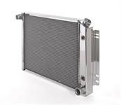 Polished Downflow Radiator for Ford w/Auto Trans